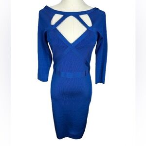 VENUS Royal Blue Long Sleeve Dress